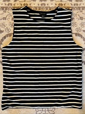 NWT Ann Taylor Black and White Striped Tank